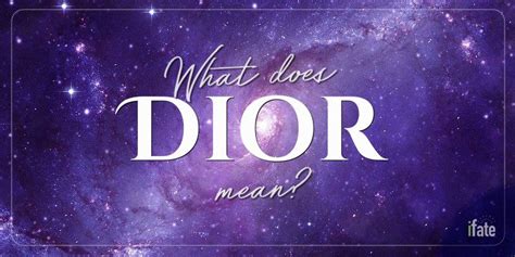 dior meaning in english|christian Dior meaning.